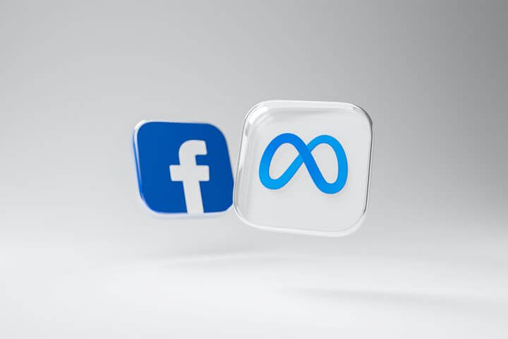 Facebook and Meta icons
