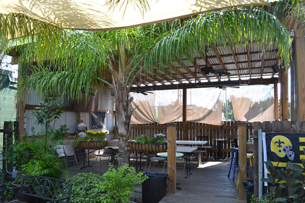 Bayou Beer Garden VIP area in courtyard